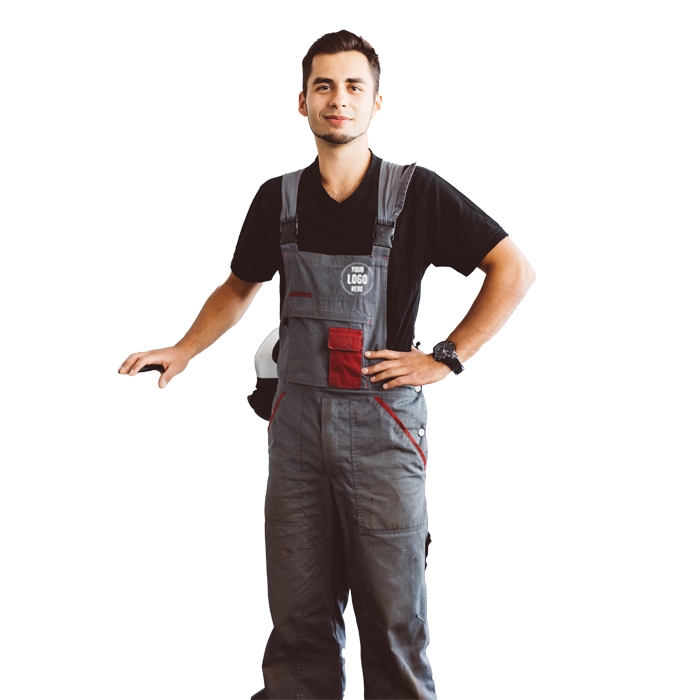 Graue Latzhose Uniform