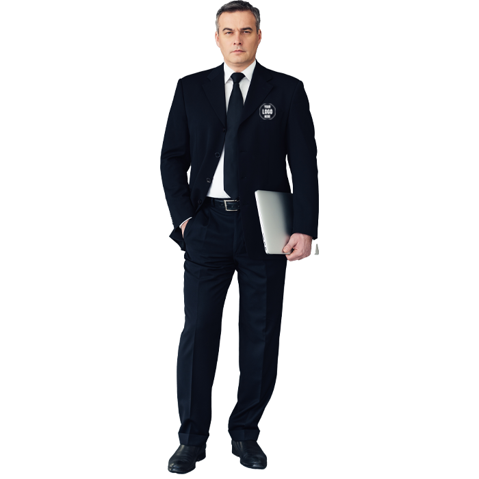 Schwarze Business-Uniform