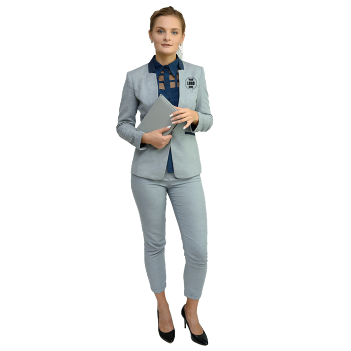 Hellgrauer Business-Anzug