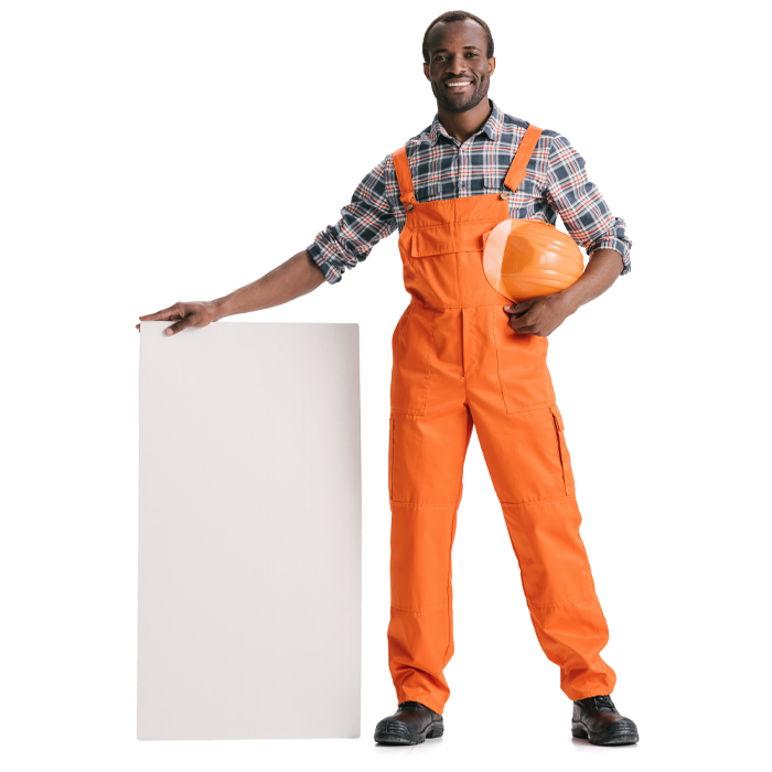Orange Bau-Overall