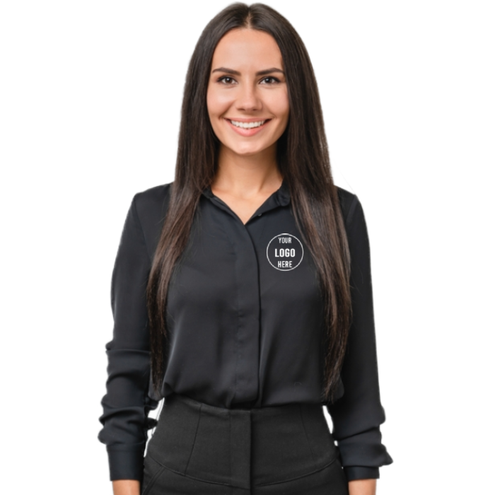 Schwarzes Langarmhemd