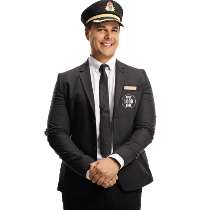 Schwarze Chauffeur-Uniform