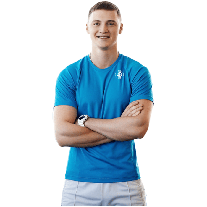 Schlichtes blaues T-Shirt