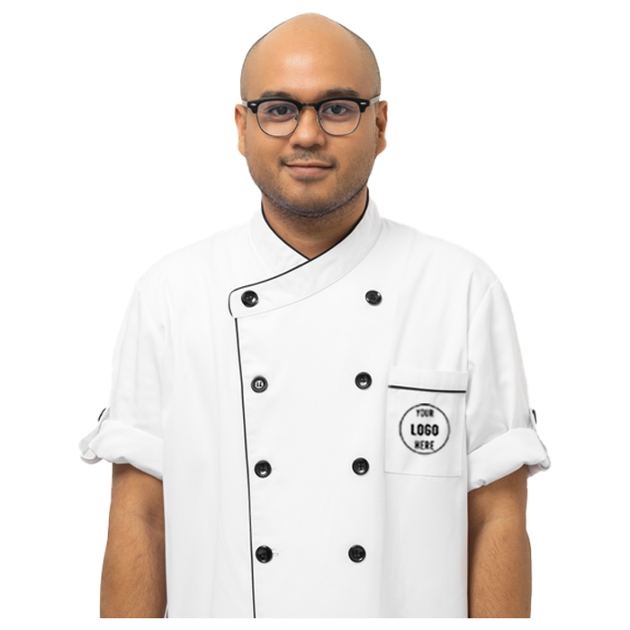 Halbhändiger Schürze mit Knöpfen für Männer