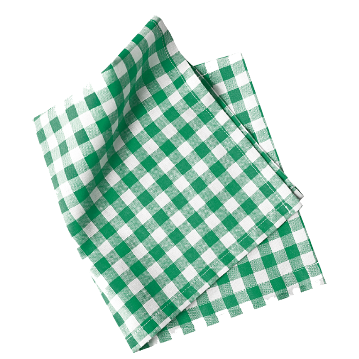 Grün kariertes Handtuch