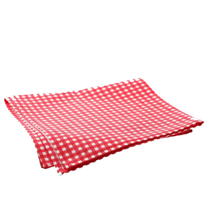 Rot kariertes Handtuch
